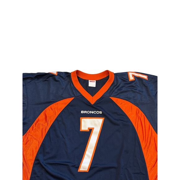 Vtg Denver Broncos John Elway #7 Football Jersey Blue Orange Sz 54 2XL Wilson - Picture 3 of 8